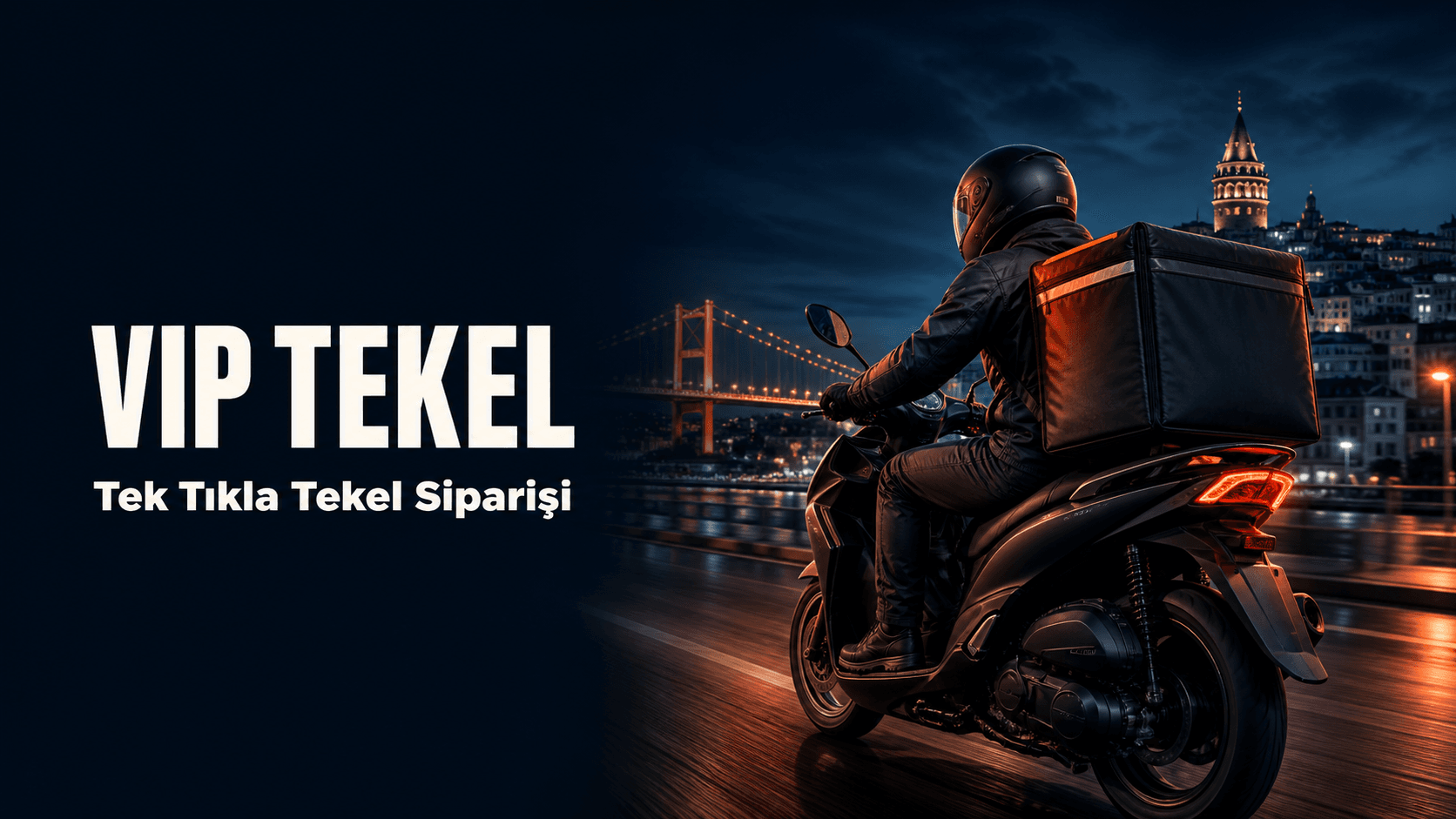 İstanbul gecesinde hızlı teslimat yapan VIP Tekel kuryesi